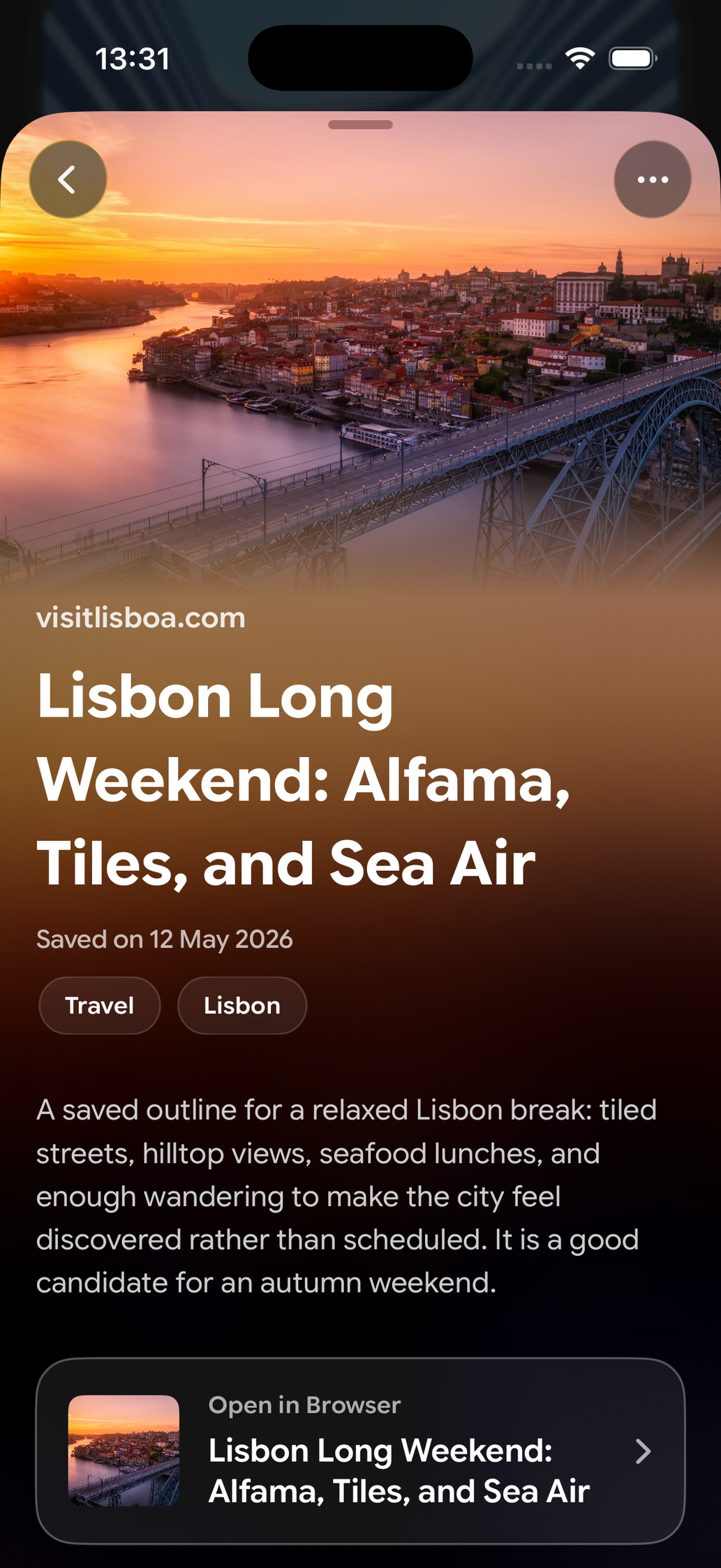 Read Later bookmark of Lisbon Long Weekend: Alfama, Tiles, and Sea Air